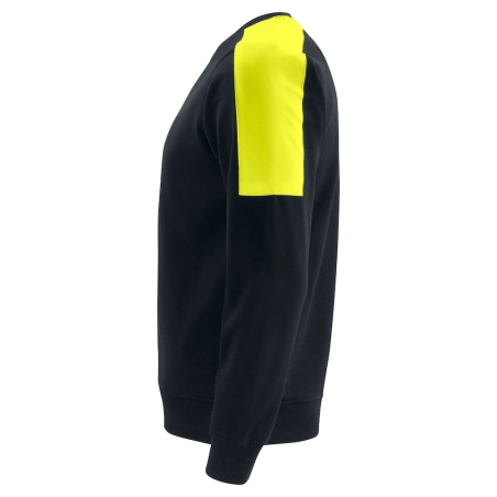 2125 SWEATSHIRT COL ROND BANDES FLUO