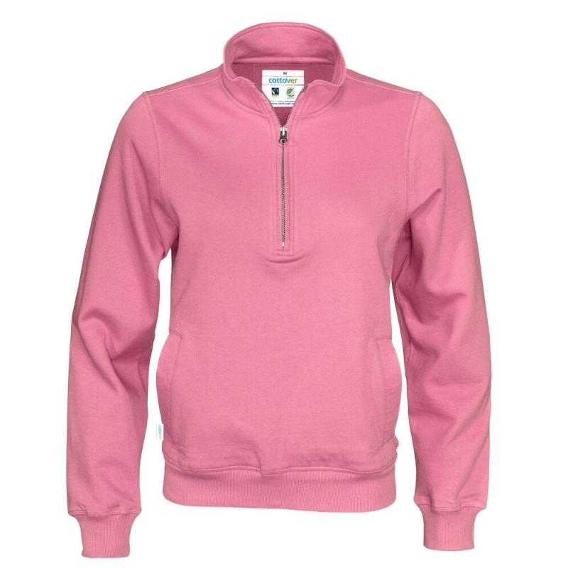 SWEATSHIRT COL ZIPPÉ UNISEX - CERTIFIÉ GOTS