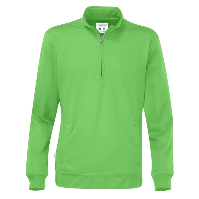 SWEATSHIRT COL ZIPPÉ UNISEX - CERTIFIÉ GOTS