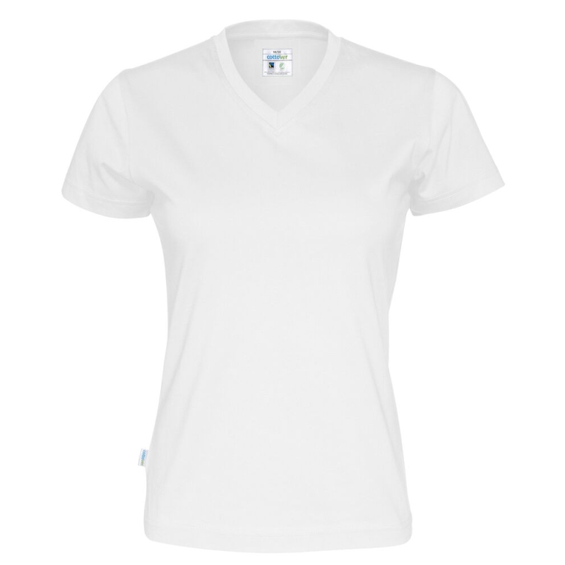 T-SHIRT MANCHES COURTES COL V FEMME - CERTIFIÉ GOTS