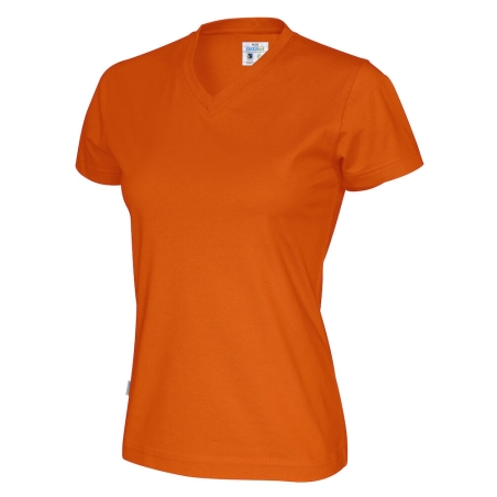 T-SHIRT MANCHES COURTES COL V FEMME - CERTIFIÉ GOTS