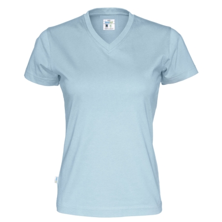 T-SHIRT MANCHES COURTES COL V FEMME - CERTIFIÉ GOTS