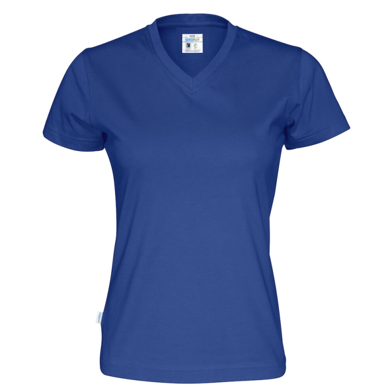 T-SHIRT MANCHES COURTES COL V FEMME - CERTIFIÉ GOTS