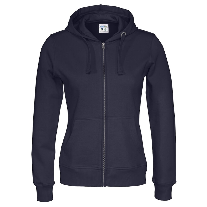 SWEATSHIRT À CAPUCHE FULL ZIP FEMME - CERTIFIÉ GOTS