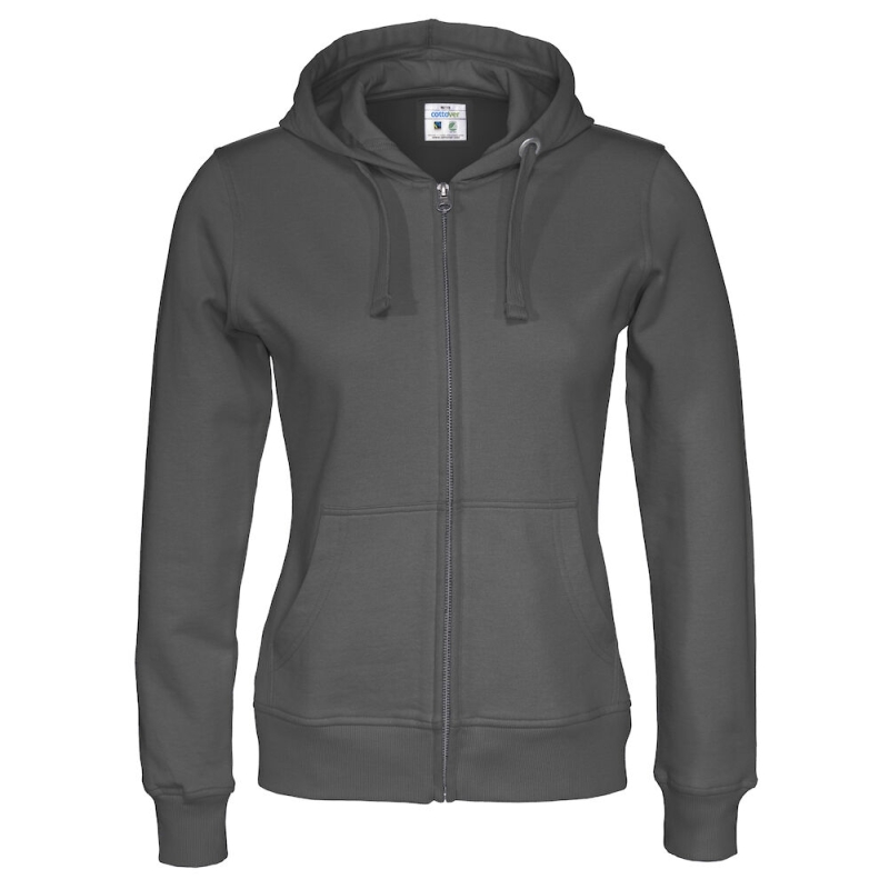 SWEATSHIRT À CAPUCHE FULL ZIP FEMME - CERTIFIÉ GOTS