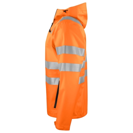 VESTE SOFTSHELL CAPUCHE - EN ISO 20471 CLASSE 3/2 - EN343 3/3/X