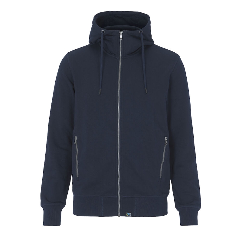 F. TERRY FULL ZIP HOOD MEN - CERTIFIÉ GOTS