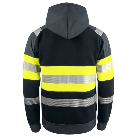 SWEATSHIRT FULL ZIP CAPUCHE EN ISO 20471 CLASSE 1