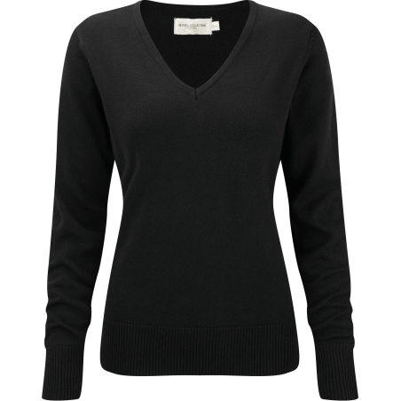 Pullover femme col v